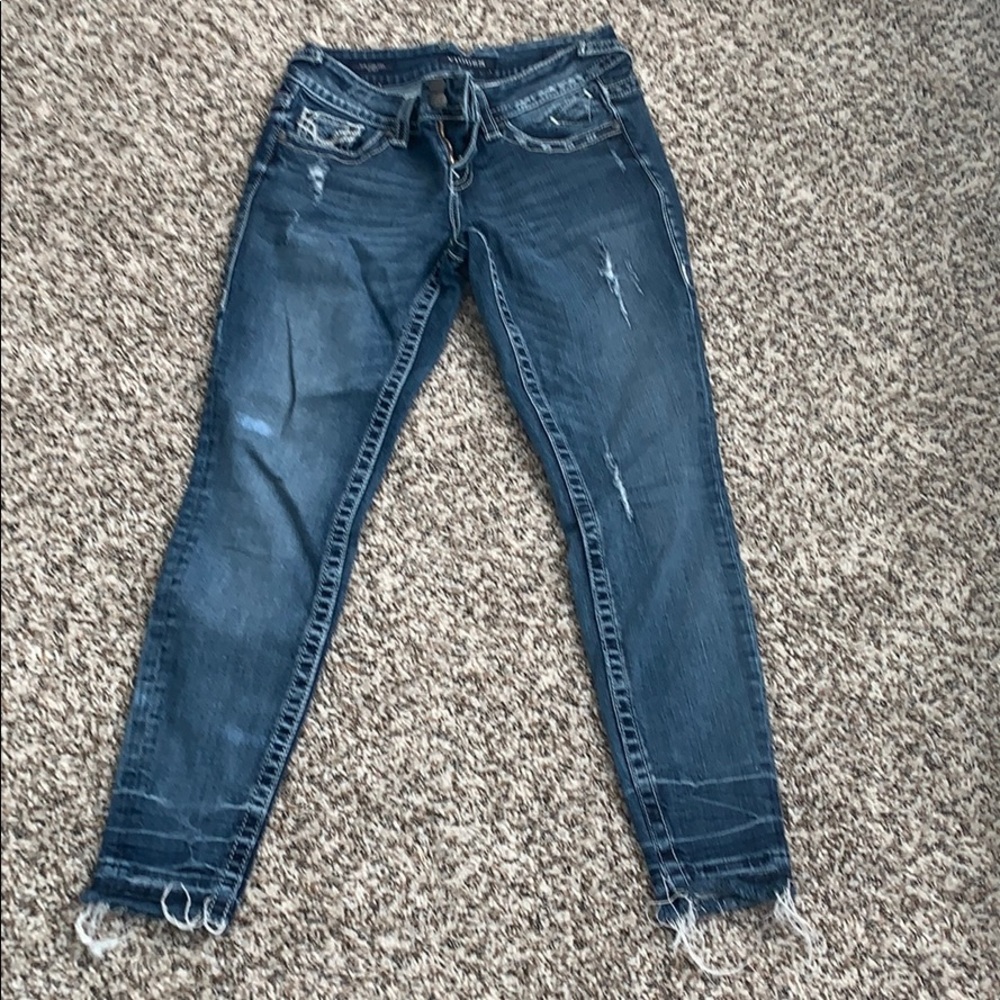 Distressed jeans
